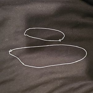925 silver necklace and bracelet